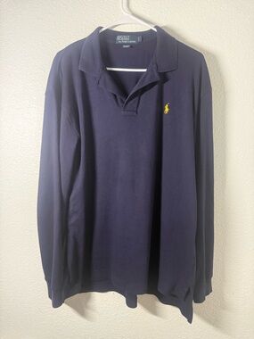 Polo by Ralph Lauren Long Sleeve Navy Polo Shirt